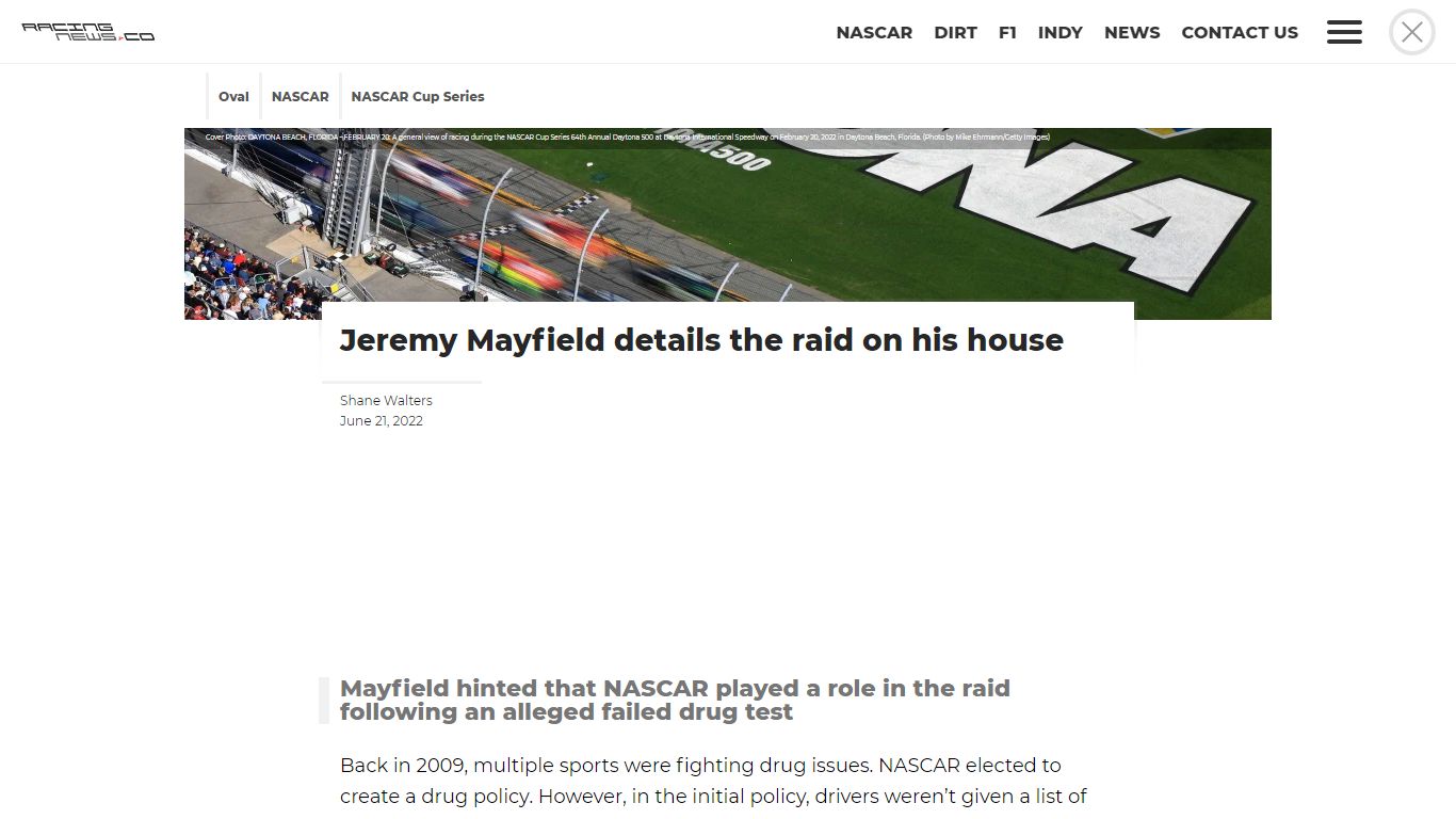 Jeremy Mayfield details the raid on his house - Racing News